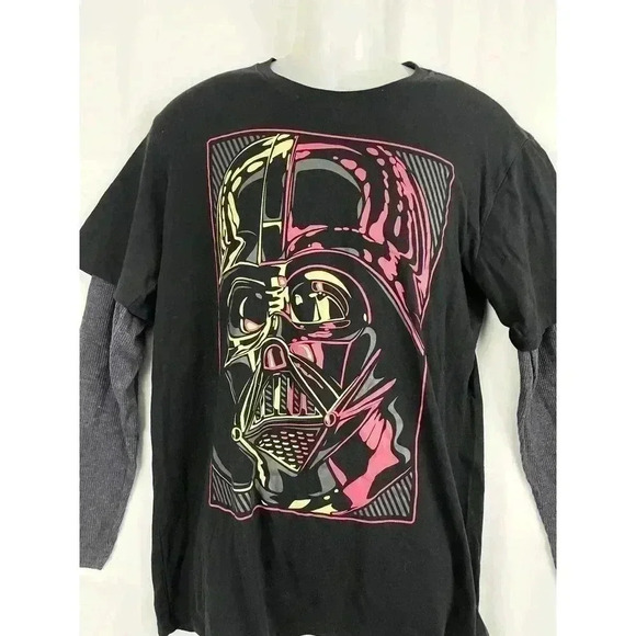 Star Wars Mad Engine Long Sleeve Mock Layer T-Shirt LARGE - Picture 9 of 9